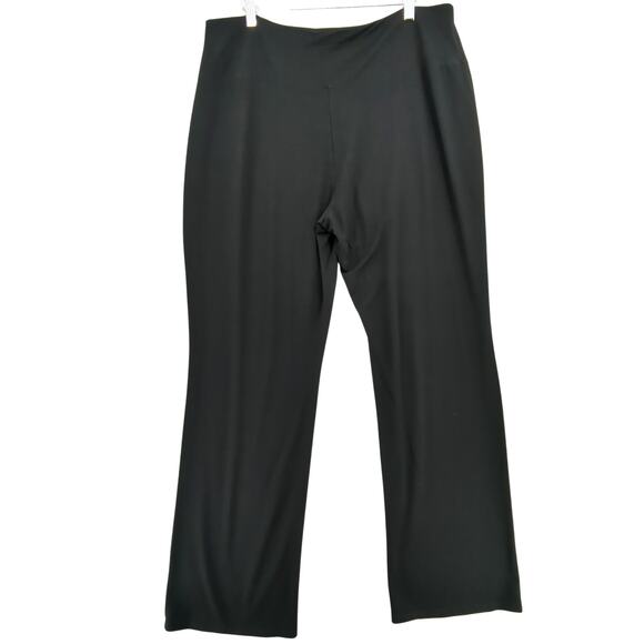 J Jill Pants Womens Large Black Barely Bootcut Smooth Fit Pull On Workwear - Picture 1 of 8